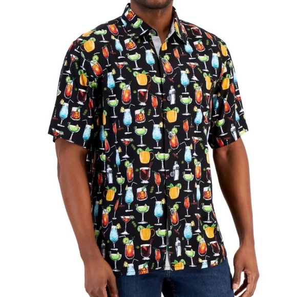 TOMMY BAHAMA Men's Veracruz Cay All Nighter Short Sleeve Woven Shirt - XL